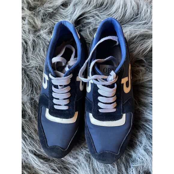 Opp France Designer
Lace-Up Suede Sneakers Blue Size 8 - Picture 2 of 11